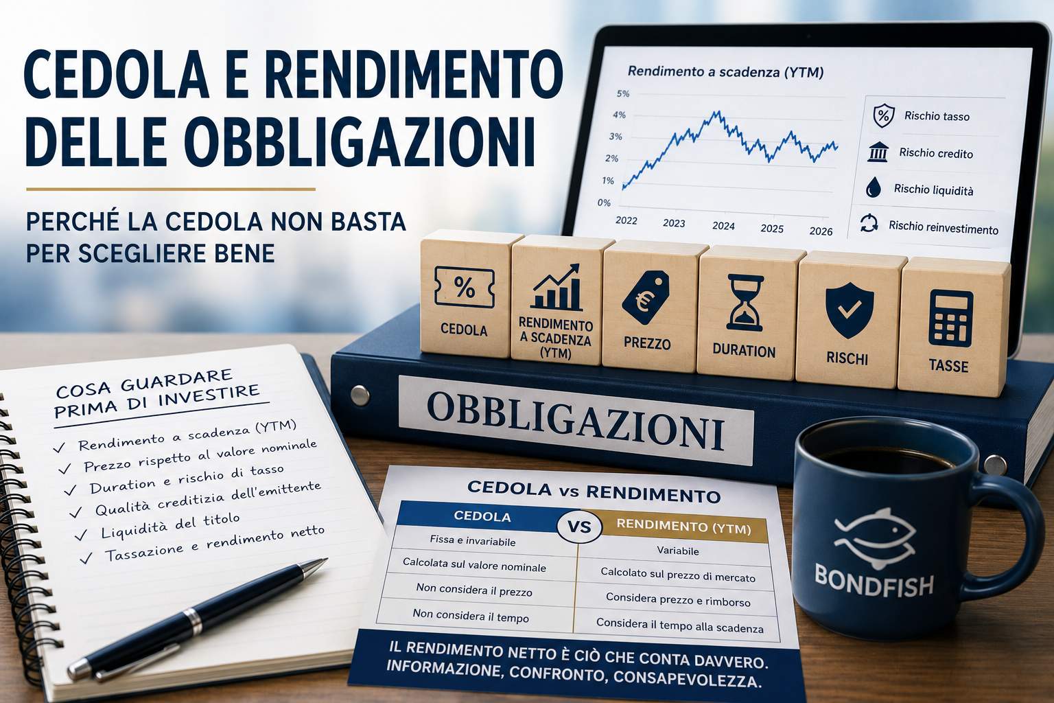 Cedola e rendimento obbligazioni: cosa guardare
