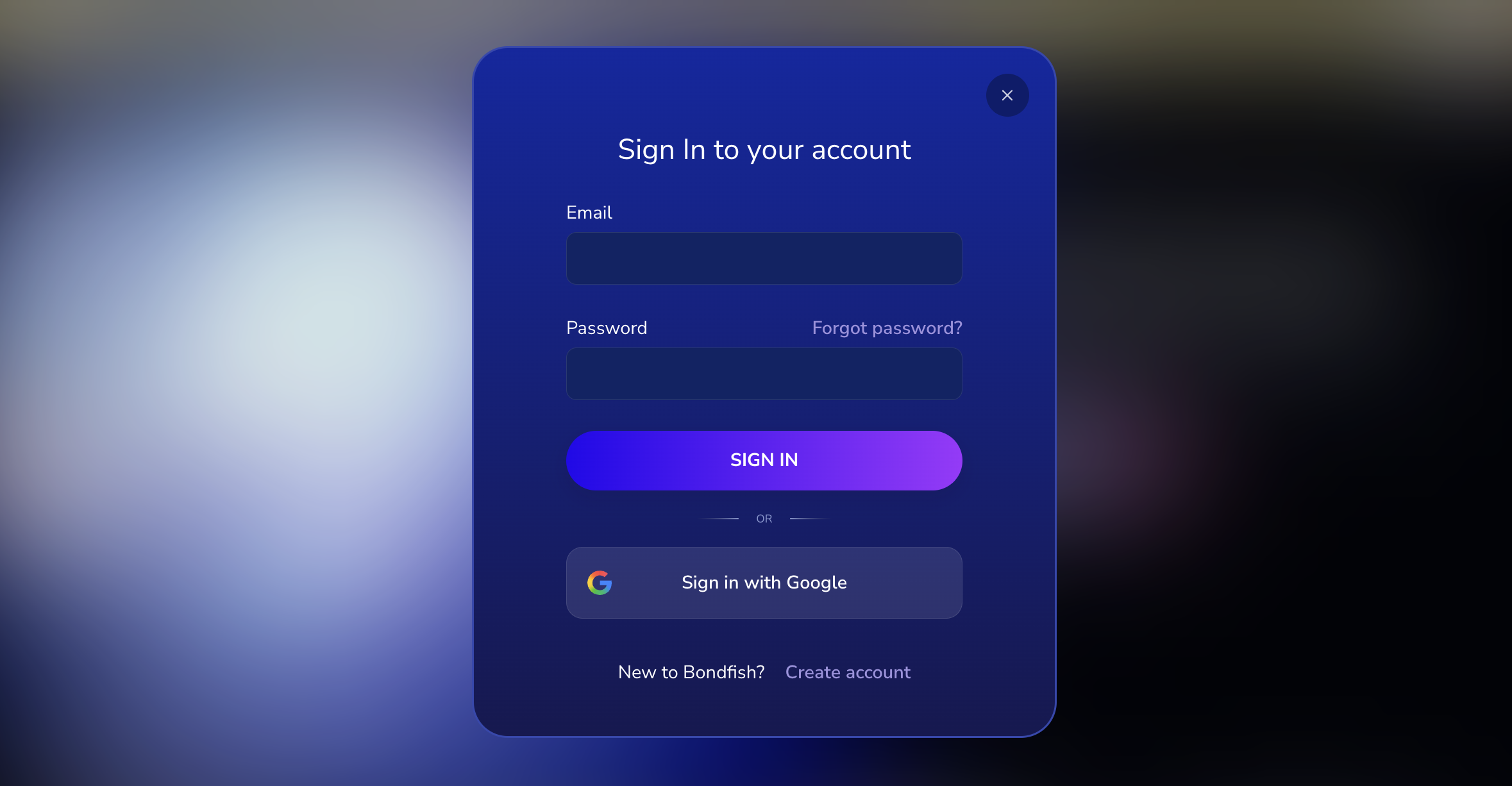 Google sign-in for faster access